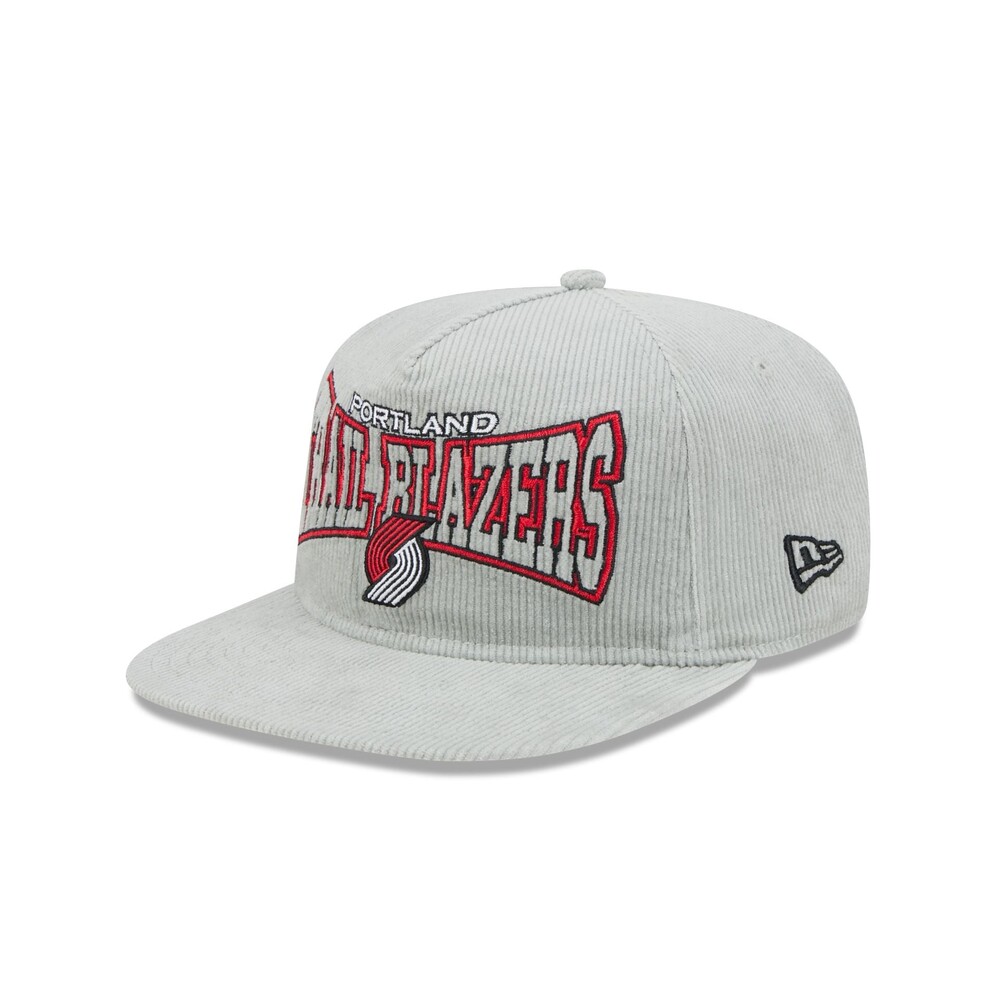 New Era Portland Trail Blazers Gray Cord Golfer Hat - One Size